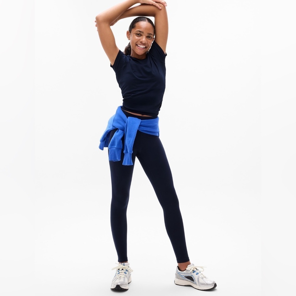 NWT Athleta Girl High Rise Stash Your Treasures Navy Tight Size S/8-10 (#881915)